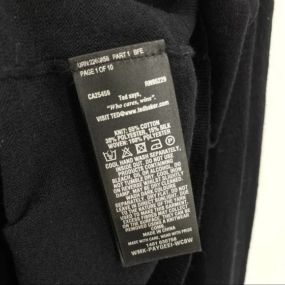 Ted Baker Paygeei Ruffle Lace Pullover Sweater sz 4/L - Picture 8 of 12